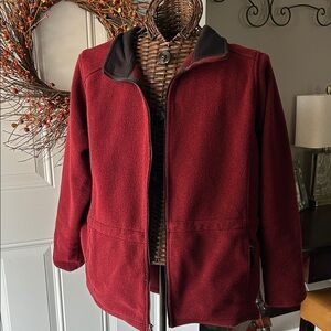 L.L. Bean Women's XL Burgundy Fleece Jacket